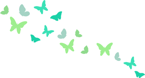 Green Pastel Butterflies