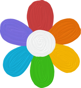 Cute Painterly Pride Flower Rainbow