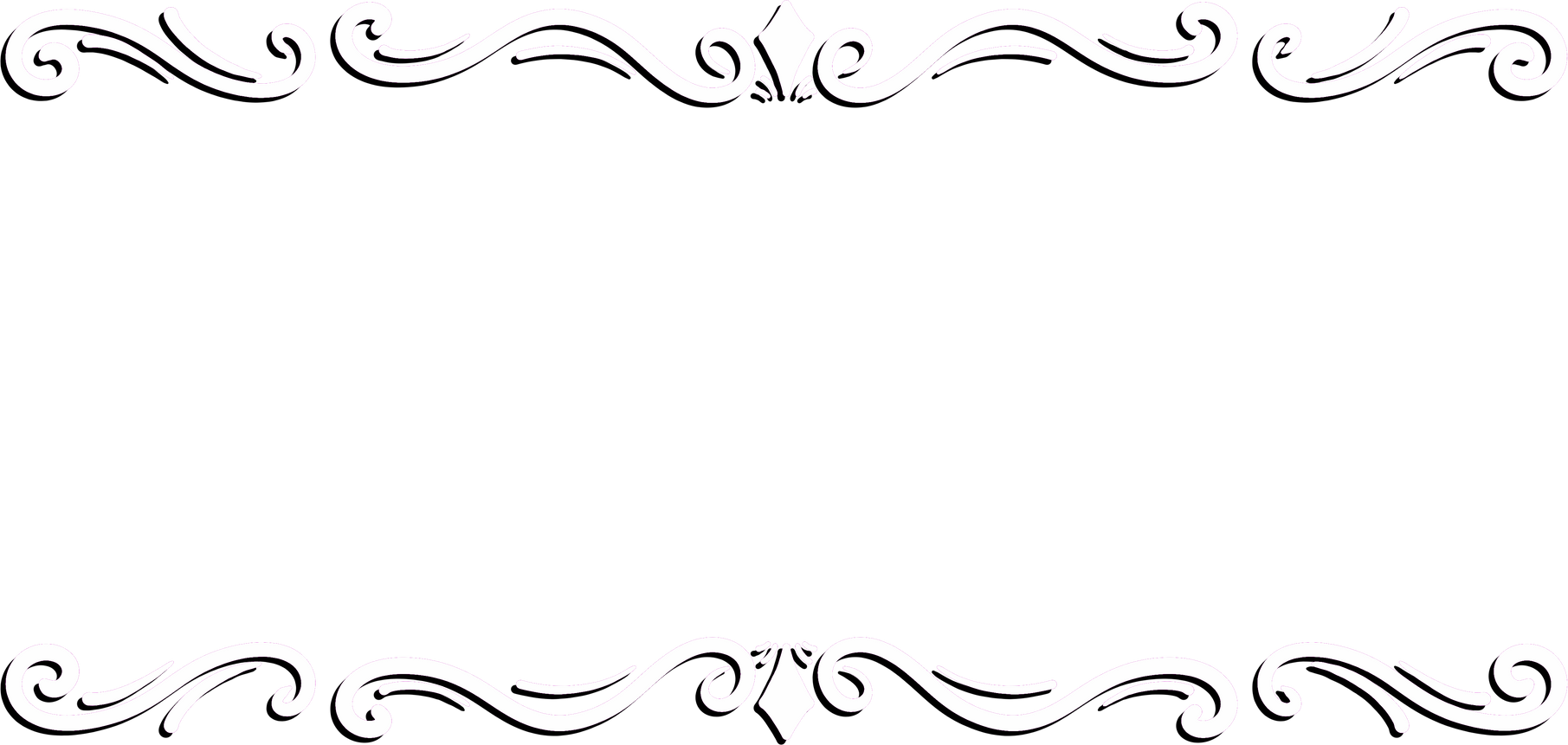 White Fancy Line Art Text Frame